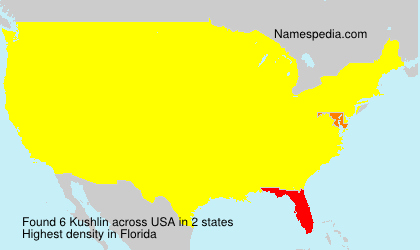 Surname Kushlin in USA