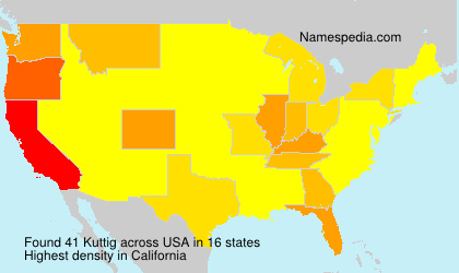 Surname Kuttig in USA