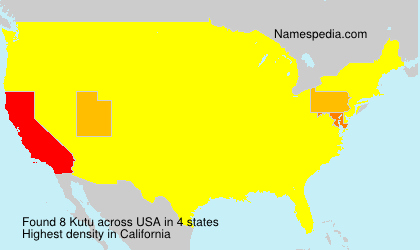 Surname Kutu in USA
