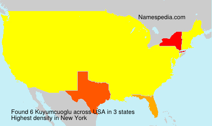 Surname Kuyumcuoglu in USA