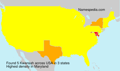 Surname Kwansah in USA