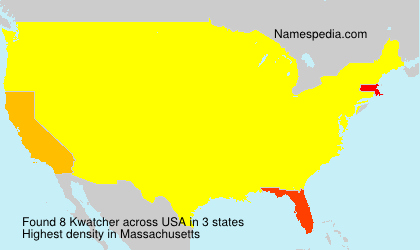 Surname Kwatcher in USA
