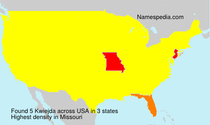 Surname Kwiejda in USA