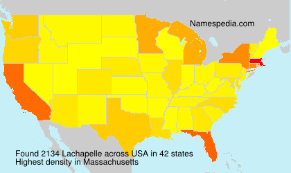 Surname Lachapelle in USA