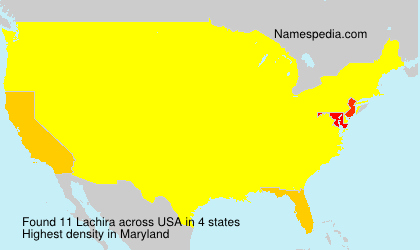Surname Lachira in USA