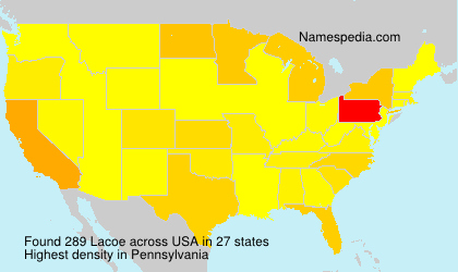 Surname Lacoe in USA