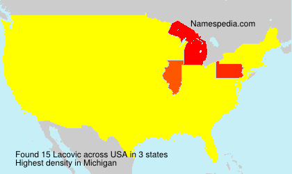 Surname Lacovic in USA