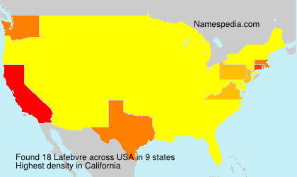 Surname Lafebvre in USA