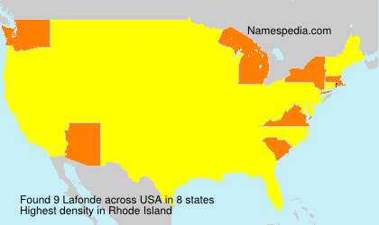 Surname Lafonde in USA