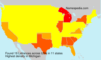 Surname Lafrances in USA