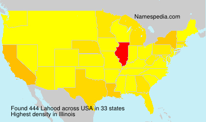 Surname Lahood in USA