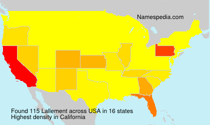 Surname Lallement in USA