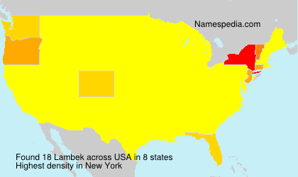 Surname Lambek in USA