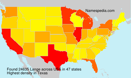 Surname Lange in USA