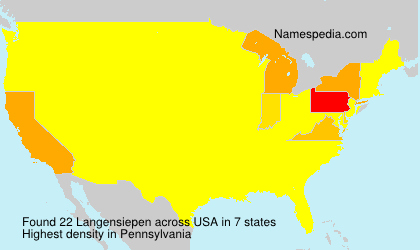 Surname Langensiepen in USA