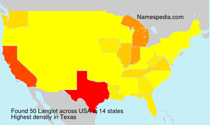 Surname Langlet in USA