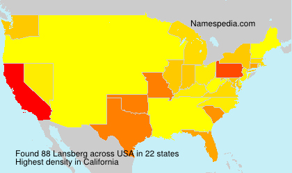 Surname Lansberg in USA