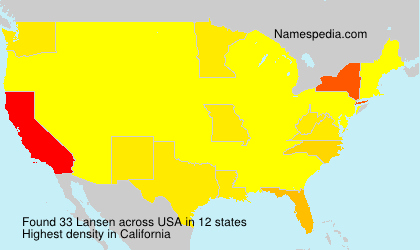 Surname Lansen in USA