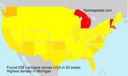 Surname Lantagne in USA