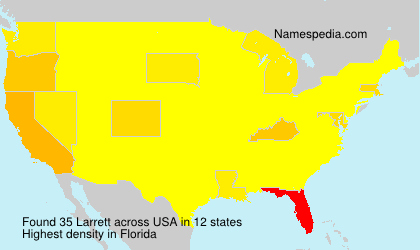 Surname Larrett in USA