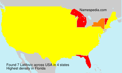 Surname Latifovic in USA