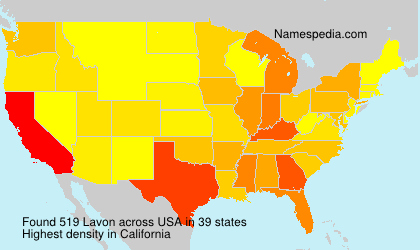 Surname Lavon in USA