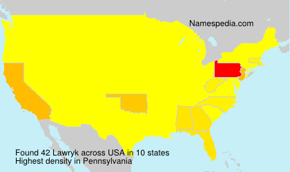 Surname Lawryk in USA