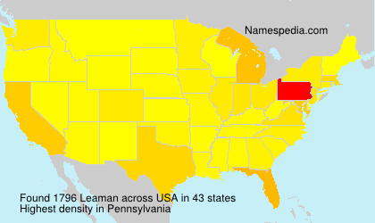 Surname Leaman in USA