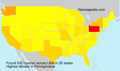 Surname Leamer in USA