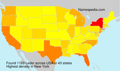 Surname Leder in USA