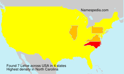 Surname Lefoe in USA