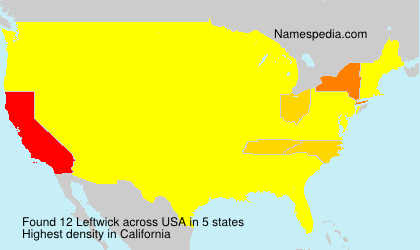 Surname Leftwick in USA