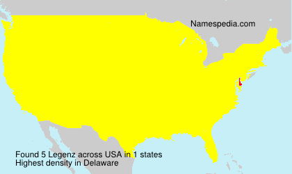 Surname Legenz in USA