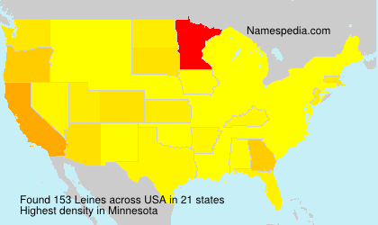 Surname Leines in USA