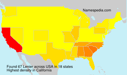 Surname Lenier in USA