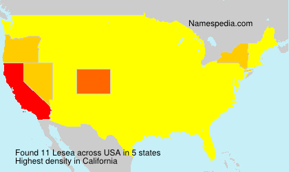 Surname Lesea in USA