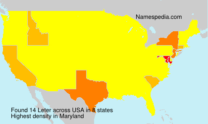 Surname Leter in USA