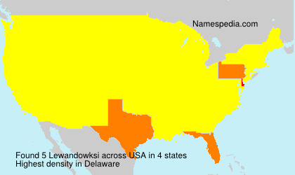Surname Lewandowksi in USA