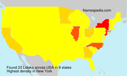 Surname Lidaka in USA