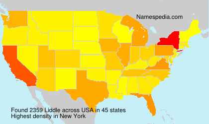 Surname Liddle in USA