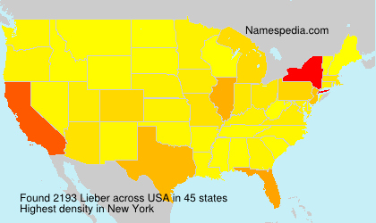 Surname Lieber in USA