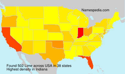 Surname Lime in USA