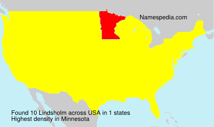 Surname Lindsholm in USA