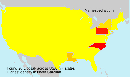 Surname Lipcsak in USA