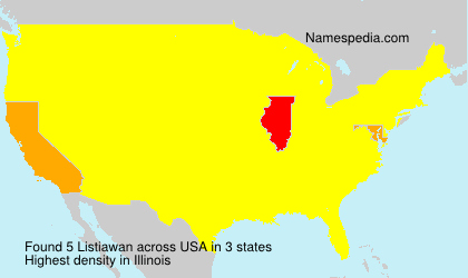 Surname Listiawan in USA