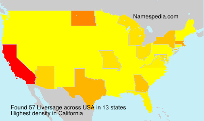 Surname Liversage in USA