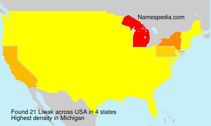 Surname Liwak in USA