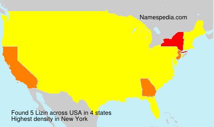 Surname Lizin in USA