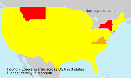 Surname Loewenwarter in USA