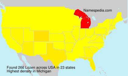 Surname Lozen in USA